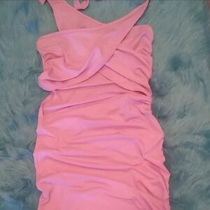 💕 NWOT 💕 Sorella Pink Open Front Wrap Mini Dress Size M
